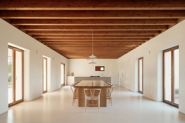 Casa en la garriga / Isla Architects - Fotografía interior, Casas, Fijación Vigas, Fachada, Mesas, Sillas