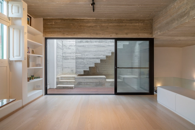 House for Two Sisters / MODEL - Interior Photography, Extension, Stairs, Facade, Beam