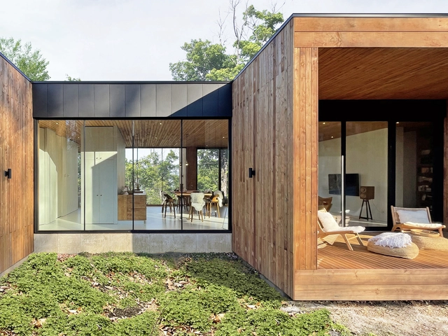 La Cadrée Perchée House / L' Empreinte Design Architecture - Exterior Photography, Houses, Garden, Door, Facade, Beam, Chair