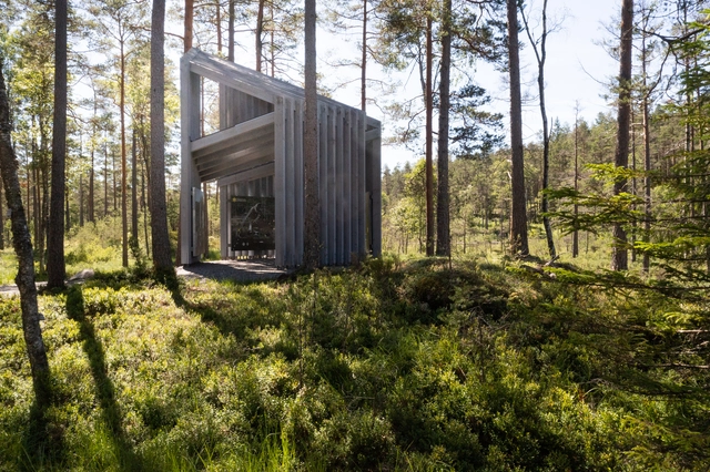 Tresticklan National Park Pavilion / Liljewall - Exterior Photography, Pavilion, Garden, Door, Forest
