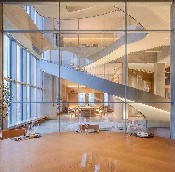 Dijing·Exquisite Restaurant / V2GETHER design - Interior Photography, Restaurants & Bars, Stairs, Facade, Lighting, Table, Chair