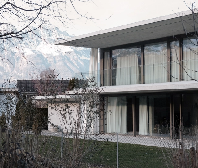 House with a Curtain / Allen + Crippa + Berger & Partner AG - Exterior Photography, Houses, Facade