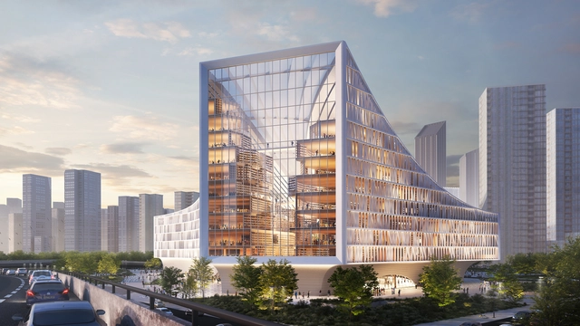 武汉图书馆新馆，MVRDV+浙大院‘知识峡谷’方案中标 - 主图