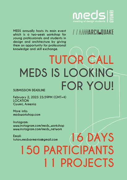 Open Tutor Call: MEDS Gyumri 2023 Workshop - Featured Image