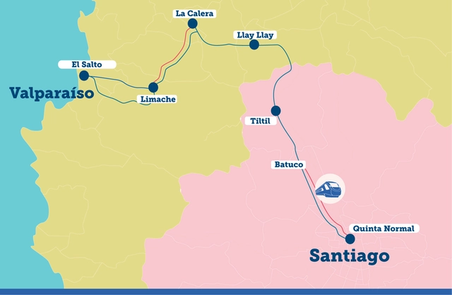 Chile anuncia desarrollo del proyecto Tren Santiago-Valparaíso - Imagen Principal