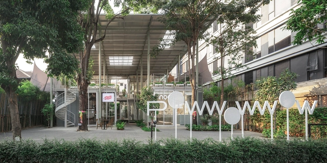 城中绿洲，POWWOWWOW 商业中心 / all(zone) - 建筑图, 市场, 花园, 表皮
