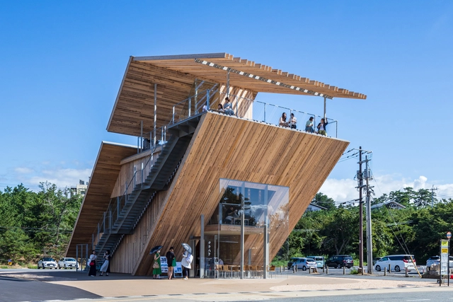 Tottori Takahama Café / Kengo Kuma & Associates - Exterior Photography, Installations & Structures, Facade