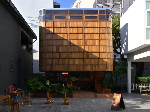 Boobun Pocket Café / CUP.Scale Studio - Fotografía exterior, Café, Patio interior, Fachada