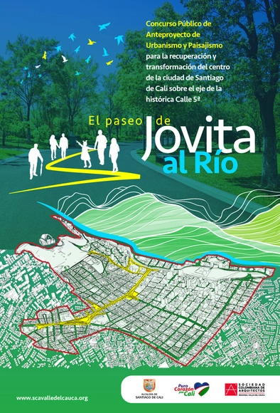 Concurso de Anteproyecto de Urbanismo y Paisajismo en Santiago de Cali: El Paseo de Jovita al Río - Imagen Principal