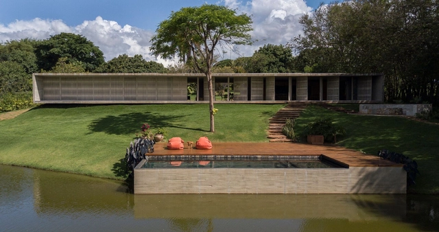 Lake House / mf+arquitetos - Exterior Photography, Houses, Garden, Facade