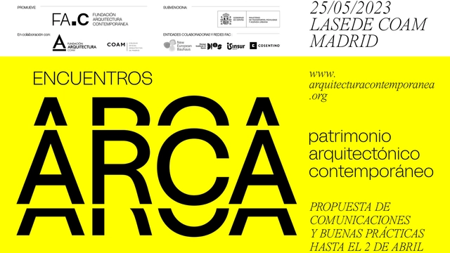 Encuentros ARCA de Patrimonio Arquitectónico Contemporáneo: Convocatoria abierta - Imagen Principal