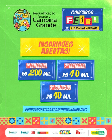 Inscrições abertas para o concurso de requalificação da Feira Central de Campina Grande - Imagem de Destaque