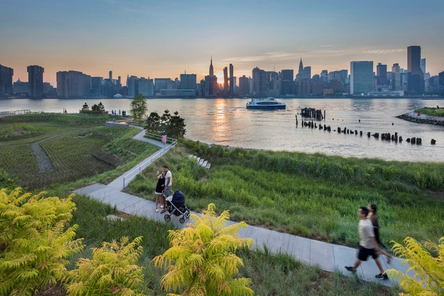 Um parque costeiro como equipamento público e atenuador do clima - Imagem de Destaque