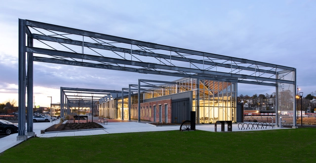 伍斯特黑石游客中心 / designLAB architects - 建筑图, 展览中心, 表皮, 梁