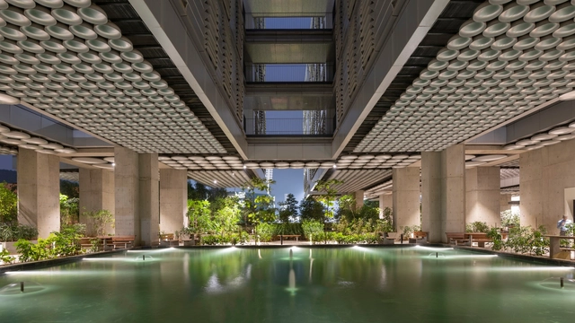 DY 帕蒂尔大学卓越中心 / Foster + Partners - 室内图, 宿舍, 庭院, 表皮