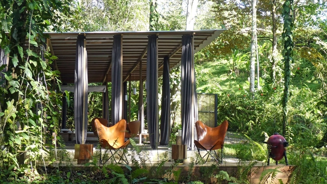 Casa abierta en la jungla / Ksymena Borczynska - Fotografía exterior, Casas, Jardín, Sillas, Bosque