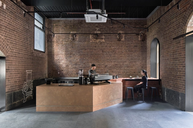 ULA Cafe / SuiL - Interior Photography, Coffee Shop Interiors, Kitchen, Beam, Table