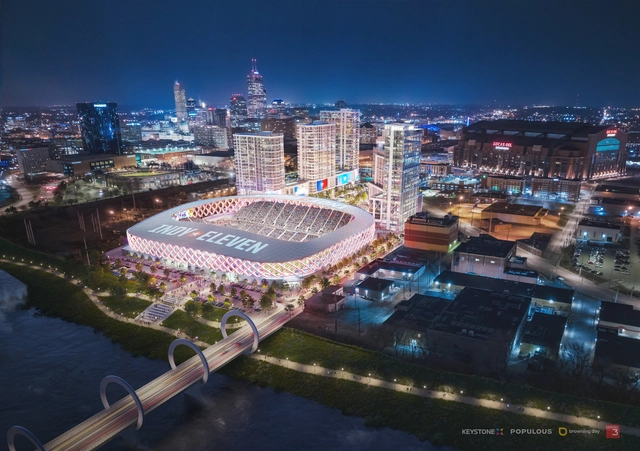 Populous presenta el diseño del estadio Indy Eleven en Indianápolis, Estados Unidos - Imagen Principal