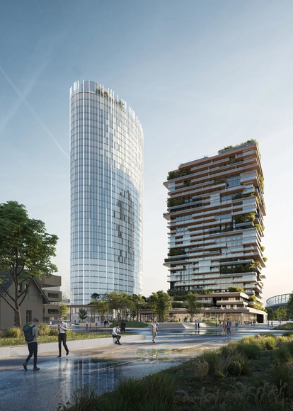 Mario Cucinella Architects vence concurso para projetar dois arranha-céus em Viena - Imagem de Destaque