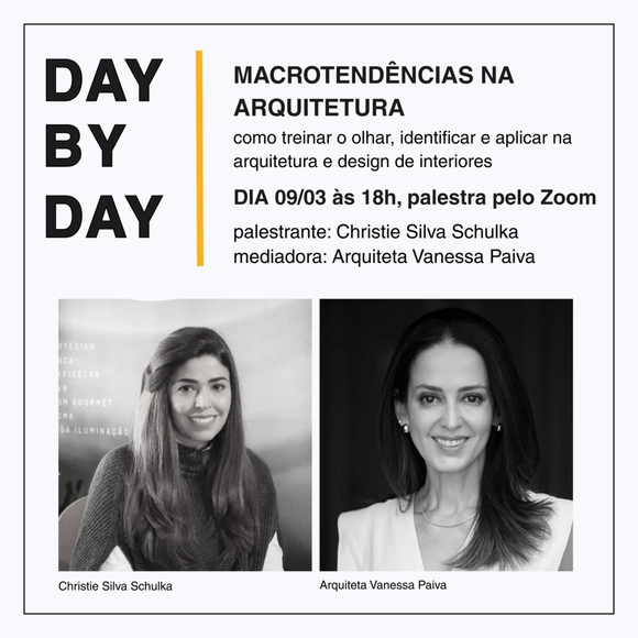 Palestra "Day by Day: Macrotendências na Arquitetura" - Imagem de Destaque