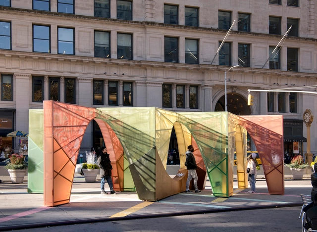 六个拱门,交织装置 / Atelier Cho Thompson - 建筑图, 临时装置, 表皮