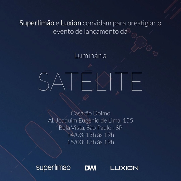 Lançamento Superlimão + Luxion: luminária Satélite - Imagem de Destaque