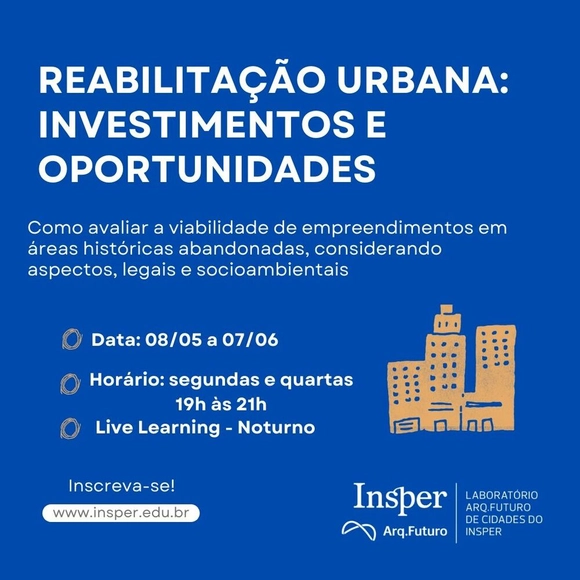 Curso online "Reabilitação Urbana: Investimentos e Oportunidades" - Imagem de Destaque