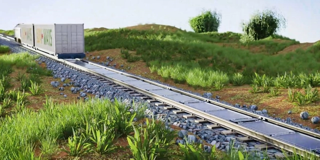 Suíça testa painéis solares em trilhos de trem - Imagem de Destaque