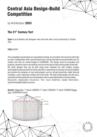 Third Central Asia Design-Build Competition 2023 by Architectonic. The 21st Century Yurt - Featured Image