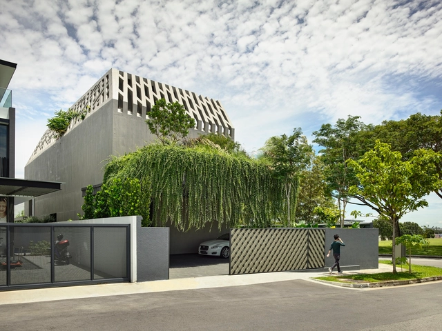 Concrete Yin Yang House / HYLA Architects - Exterior Photography, Houses, Garden, Facade