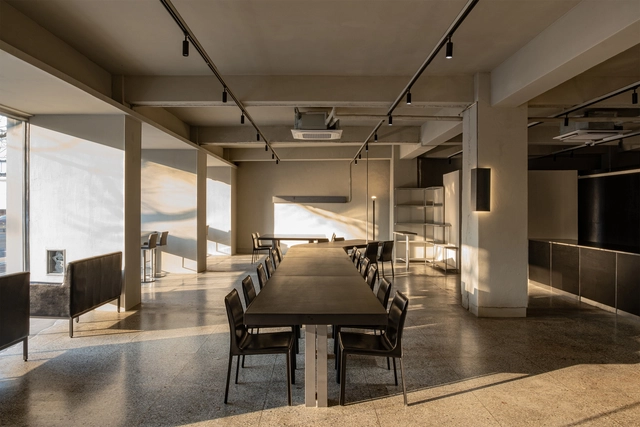 Café dof / designstudio.ure - Interior Photography, Coffee Shop Interiors, Door, Table, Chair