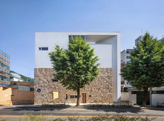 Jisan Stone House / PLAN Architects office - Exterior Photography, Houses, Facade