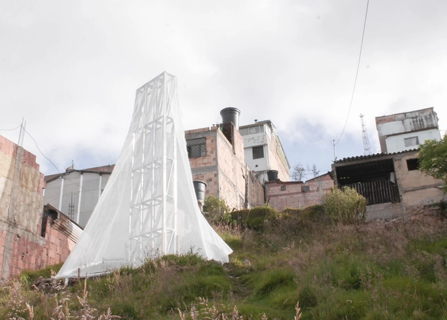 A Community Built Fog Catcher / Alsar Atelier + Oscar Zamora + César Salomón + SCA - Exterior Photography, Sustainability, Facade