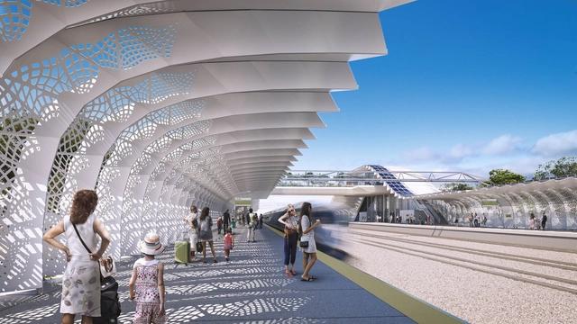 Foster + Partners y Arup diseñan estaciones para el tren de alta velocidad de California - Imagen Principal