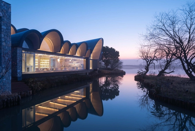 Qushui Shanwan Boatyard Hotel / goa - Exterior Photography, Hotels, Facade