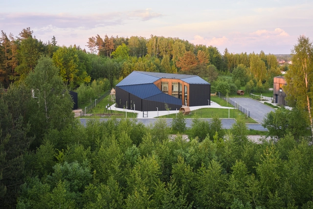 Kindergarten in Vilnius / NG architects - Exterior Photography, Detail, Garden, Forest