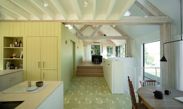 Dune House  / BNLA Architecten - Interior Photography, Houses, Kitchen, Door, Beam, Chair, Table, Countertop