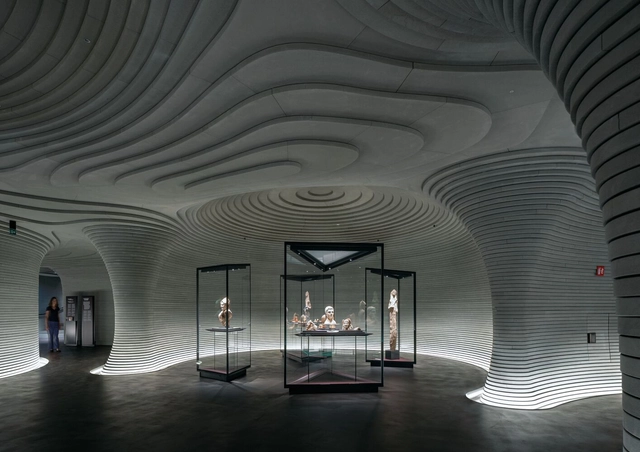 Fondazione Luigi Rovati / Mario Cucinella Architects - Interior Photography, Museum, Column, Arch, Facade, Arcade