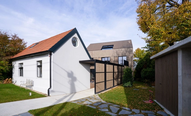 Two Houses And a Courtyard / Mostlikely Architecture - Exterior Photography, Residential, Garden, Door, Facade