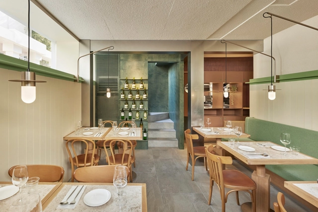 Littleneck Restaurant / SLA - Interior Photography, Restaurant & Bar Interiors, Door, Table, Chair