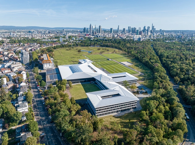 DFB Campus / kadawittfeldarchitektur - Exterior Photography, Sports Field, Facade, Cityscape