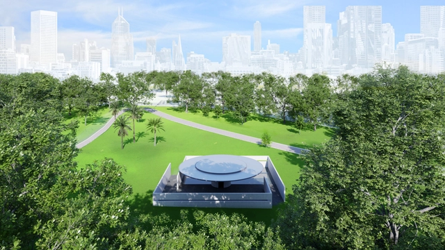 MPavilion 10 de Tadao Ando revela una llamativa intervención geométrica de concreto - Imagen Principal