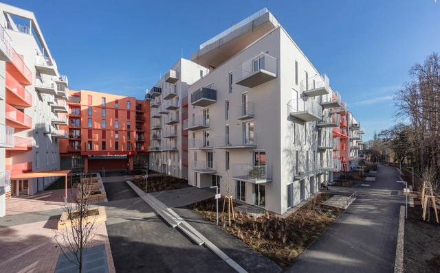 Wientalterrassen Residential Quarter / Berger+Parkkinen Architekten - Exterior Photography, Apartments, Facade