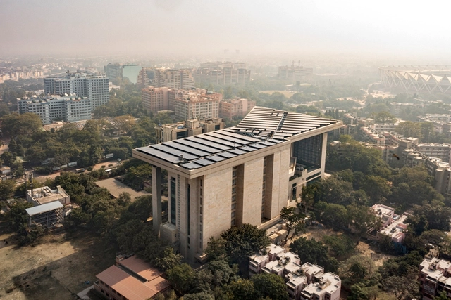 Atal Akshaya Urja Bhavan Office Building / Edifice Consultants Pvt. Ltd - Exterior Photography, Office Buildings, Facade, Cityscape