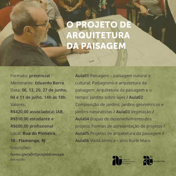 Curso "O Projeto de Arquitetura da Paisagem" - Imagem de Destaque