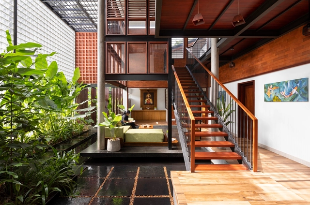 Casa Celidônia / 7th Hue Architecture Studio - Fotografia de Interiores, Casas, Jardim, Escada, Corrimão, Viga, Fachada