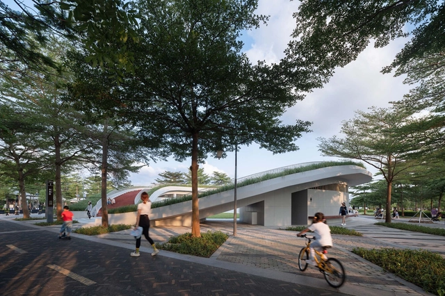Baño público en plaza deportiva Shenzhen Bay Haifeng / CCDI GROUP 21 Design Studio - Fotografía exterior, Edificios Públicos