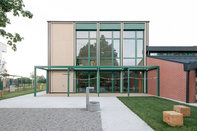 Učenjak Kindergarten Renovation and Extension / od-do architecture + Navor - Exterior Photography, Kindergarten, Facade