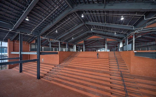 Millac The Market / LJL Architects + 2K1 Architecture - Interior Photography, Market, Beam, Handrail, Stairs