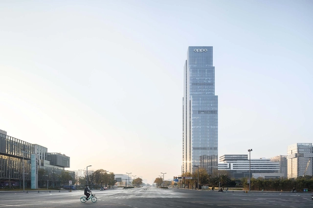 Torre del Centro de Tecnología e Investigación de Oppo / Gianni Botsford Architects + RJWu & Partner - Fotografía exterior, Edificios Institucionales, Fachada, Urbano